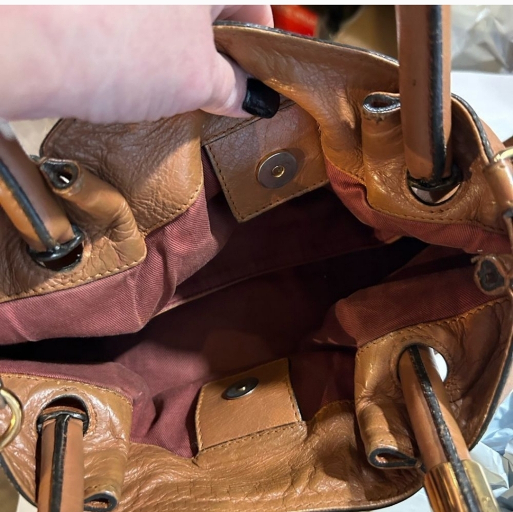 Chloe Victoria 2 way Handbag satchel Brown - Picture 6 of 8